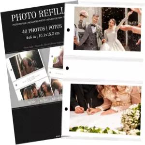 메모가 포함된 퍼포먼스 10팩 2UP 사진 앨범 리필 페이지 스크랩북 및 바인더용 4x6 슬리브 헤비급 클리어