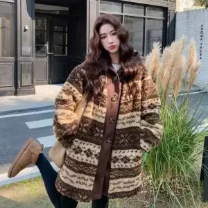 여성용 투피스 페이크 코트 자켓 퍼 OP1