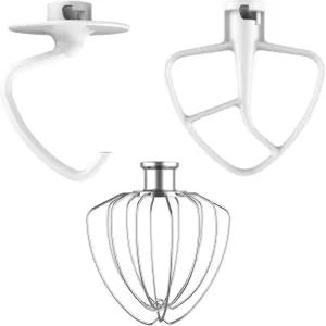 키친에이드 4.5/5 QT 틸트 헤드 믹서용 3피스 부착 키트 스테인리스 스틸 K45WW 와이어 채찍 K45DH 반죽