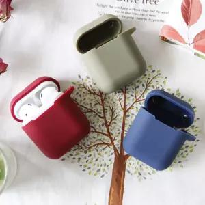 심플스타일 실리콘 에어팟 케이스(6colors) oxQ8+7dur