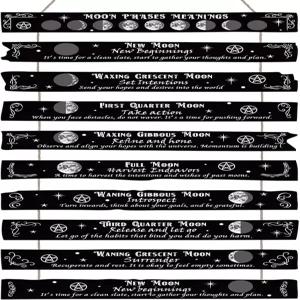 타투오 위크크래프트 문 사인 키친 위쳐리 위저즈 천상의 달 단계 의미 명판 빈티지 월 장식 홈 파티 용품