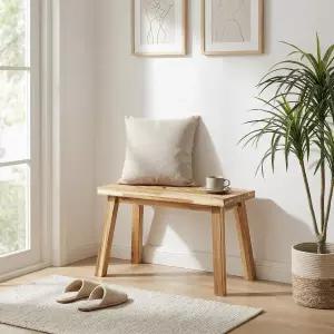 입구용 솔리드 우드 벤치 메이크업 침대 다이닝 식물 스탠드 - 실내용 나무