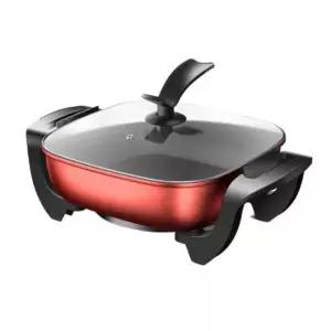 스마트 대용량 전기냄비 샤브샤브 전골냄비 만능 멀티쿠커 6L 정사각형 냄비 1200W