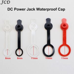 JCD 10-50개 8mm 11mm DC 전원 소켓 방수 캡 5.5x2.1 여성용 잭 방진 커버