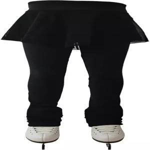 류후오 피겨 스케이팅 하카마 여자 블랙 레깅스 대회 트레이닝복