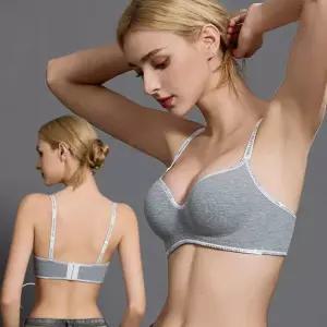 작은 가슴 푸시 업 브래지어 무선 편안한 속옷 원활한 보이지 않는 Bralette 3D 패드 지원 사이드 유방