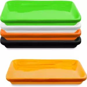 플라스틱 아트 트레이 및 공예 5피스 쌓을 수 있는 활동 정리 DIY 프로젝트 페인팅 비즈용 보석 제공 12.8