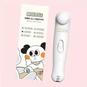 마베비 2in1 네일트리머 신생아 아기 손톱 트리머 손톱깎이 양면 라이트 유아용 4598768