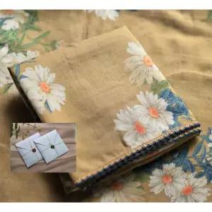 차마니코리아 한국 외국인 연말 단체 모임 선물 한국전통 큰 손수건 면손수건 여성 꽃무늬