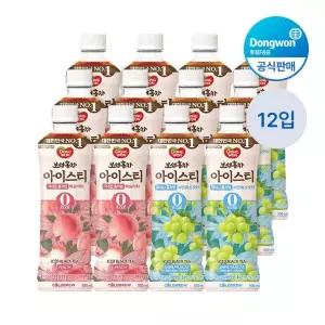 [etv] 보성홍차 아이스티 제로 복숭아+샤인머스캣 500ml, 12개