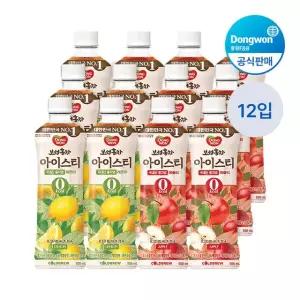 [etv] 보성홍차 아이스티 제로 레몬+애플 500ml, 12개