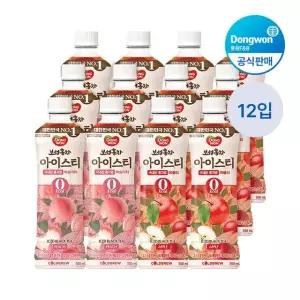 [etv] 보성홍차 아이스티 제로 복숭아+애플 500ml, 12개
