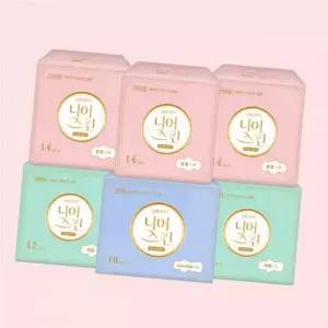 리버티오가네이처 니어스킨 생리대 날개형 중형 14p 3팩 + 대형12p 2팩 오버나이트10p 1세트 4730232