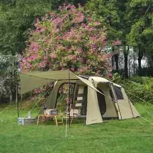 차박 도킹 차량용 텐트 Landwolf-대형 공간 터널 아웃도어 캠핑 여행 4-8 인용 1 홀 슬리핑룸 스톰 방지 자