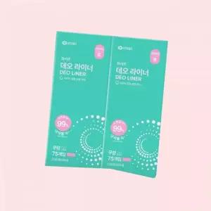 화이트 대용량 팬티 속옷 언더웨어라이너 데오라이너 롱 75매 X 2EA 4605230