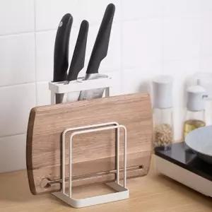 미니멀리즘 철제 칼 도마 동시 거치대 WmR3+5pUe