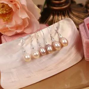 포도알 체인귀걸이 천연 실버 볼귀걸이 담수진주 S925 3종  [mW94513B]