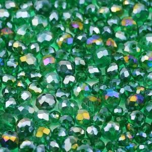 주얼리 제작용 플랫 라운드 스페이서 비즈 DIY 팔찌 목걸이 액세서리 그린 AB 오스트리아 크리스탈 유리