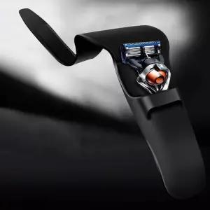 가방에 적합한 1pc 면도기 케이스 휴대용 실리콘 블랙 Heigh 품질 남성용 수동 시리즈 핸들 슬리브