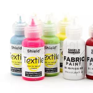 쉴드 텍스타일 패브릭 페인트 염색물감 37ml 낱색 총50종