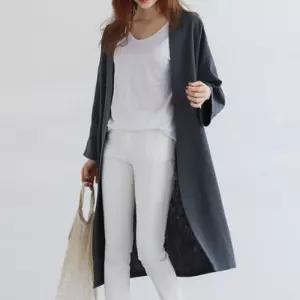 핑크 트위드 퀼팅 코트 체크 청 집업 직장인 재킷 울 오버핏 여성 [mC7836F]