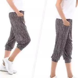 7부 아이스바지 스트라이프 운동복 쿨 조깅