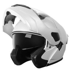 오토바이 페이스 헬멧 DOT 유니 화이트 레이싱 승인 헬멧 성인용 바이크 스트리트