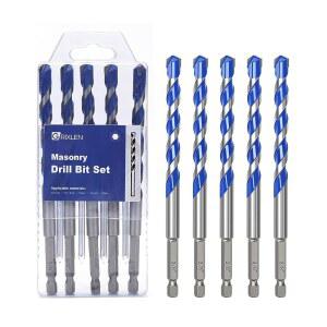 5팩 1CM 8인치 벽돌 육각 콘크리트 드릴 타일 석조 있는 비트 세트 콘크리트 섕크가