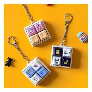 아트박스/원스 TR 픽셀 레트로 네모 키보드 키캡 키링 키스킨 280476