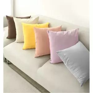 갈색 커버 미포함 솜 라이트 BS 무지 린넨 쿠션 50x50