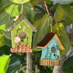 야외 걸이새 집 새장 그림 정원 둥지 공예 용품 코티지 제품 피더 가든 U7L4