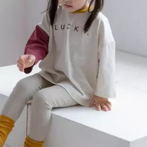 교보문고 맘스메이드 예루예나아동 박스티 면 배색 럭키 루즈