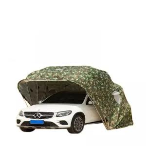 차량용 접이식 차고 보호덮개 천막 간이 자동차 자외선  반자동 도금 방수 야외