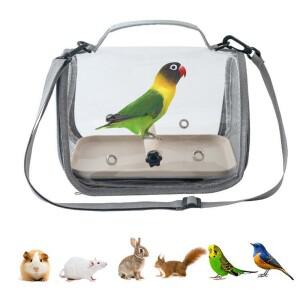 휴대용 새 여행 가방 (스탠드 및 탈부착 가능 스트랩 포함    접이식  소형 애완동물 새  앵무새  햄스터에