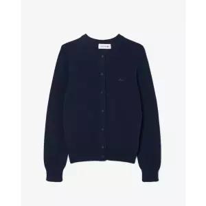 라코스테 26SS 여성 라이트 코튼 크루넥 가디건 AF5023-56G 166네이비 1027268