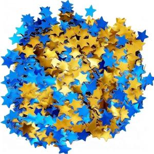 프릭시파이펙 블루 골드 스타 메탈릭 호일 색종이 8000개 채움 풍선 결혼식 졸업 파티 장식용 반짝이는