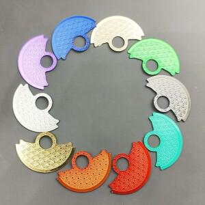 웨이브 패턴 NH35 자동 해머 로터 금속 패치  시계 무브먼트 개조 부품  4R35 7S SKX007