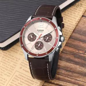 카시오 MTP-1374L-7A1 스탠다드 아날로그 멀티기능 정장캐쥬얼 남자 가죽 시계 d5