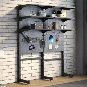 스탠드 타공판 철제 책상위 스탠드타공판 걸이대 정리대 공구