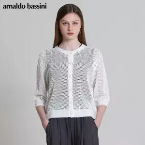 아날도바시니 라운드 메쉬7부 하프 가디건