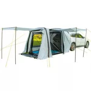 차박 도킹 차량용 텐트 Suv 꼬리 천막을위한 공기 펌프를 가진 격리 된 팽창 식 휴대용 야영 차 후방 천막