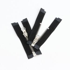 봉제용 미니 소형 50mm 오픈엔드 지퍼 10개 3개  인형 의류 가방 신발 바지용 금속 5CM 검정색 오픈 엔드