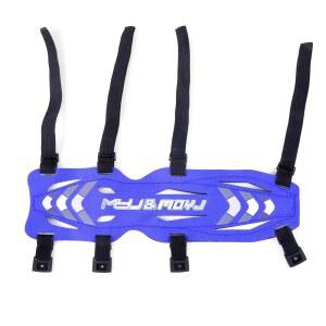 모우지안 11.2인치 길이 / 6.7인치 쇼트 암가드 프로 대회 양궁 활쏘기 4스트랩 2스트랩 버클 사격 연습 가드 나일론 카본 팔뚝 보호대 (블루 롱)