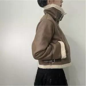 양털 안감 무스탕 컴포트 자켓 스웨이드