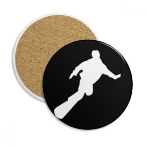 스케이트보드 스포츠 블랙 아웃라인 코스터 컵 머그잔 테이블탑 보호 흡수석