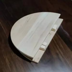 가마솥 나무뚜껑 대형 원목색 냄비 덮개 접이식 이중