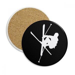 스케이트보드 블랙 스포츠 아웃라인 컵 머그잔 테이블탑 보호 흡수석