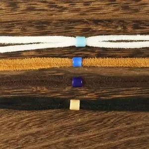 줄 스트링 수제 천연 로프 부품선 팔찌가죽 양면 블랙 50cm