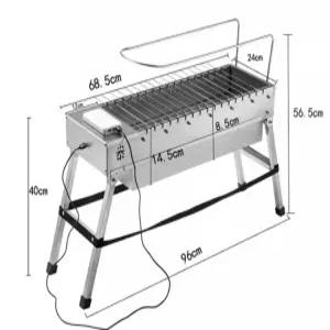 야외 양꼬치 그릴 숯 스토브 자동 숯불 스테인레스 회전 전동