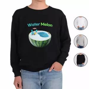 맨투맨 전색상 수영장에서 수박을 먹을까 프린트셔츠 abr5+1eex